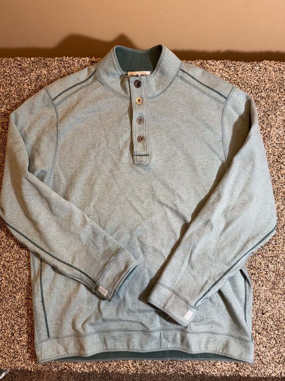 Tommy Bahama Fliprider Reversible Snap Mock Pullover Sweatshirt